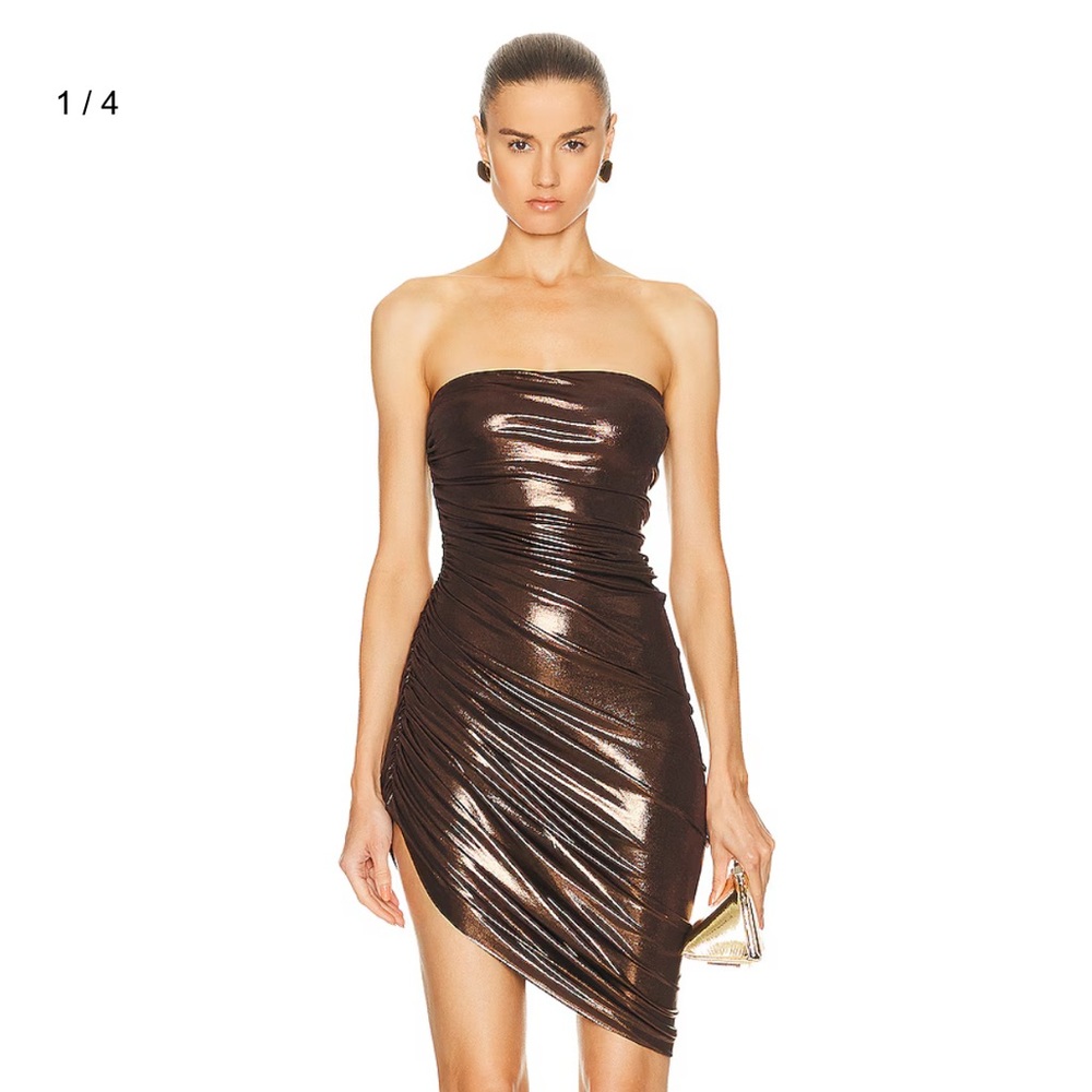 Norma Kamali Strapless Diana Mini Dress